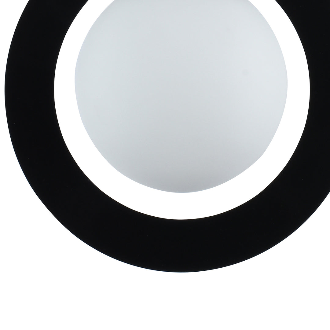 Maxax 1 - Light Single Globe Pendant with Wrought Iron Accents #MX5014