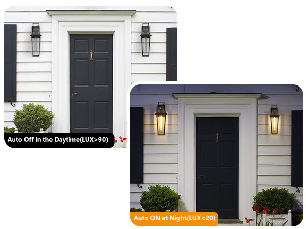 Solstice 1 - Light 18.4"H Tempered Glass Outdoor Wall Light With Dusk To Dawn #7075