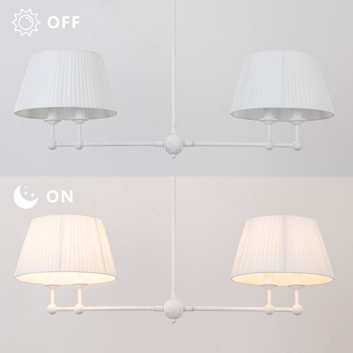 4-Light Dimmable Classic And Traditional Shaded Liner Pendant #19227