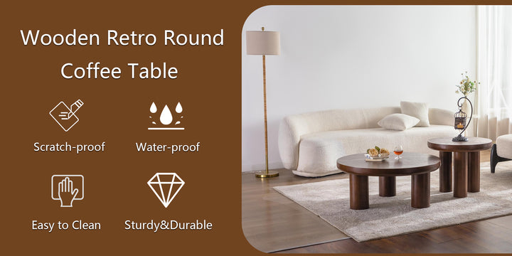 Timeless Nesting Round Coffee Table Set(Flexible sales) #25022