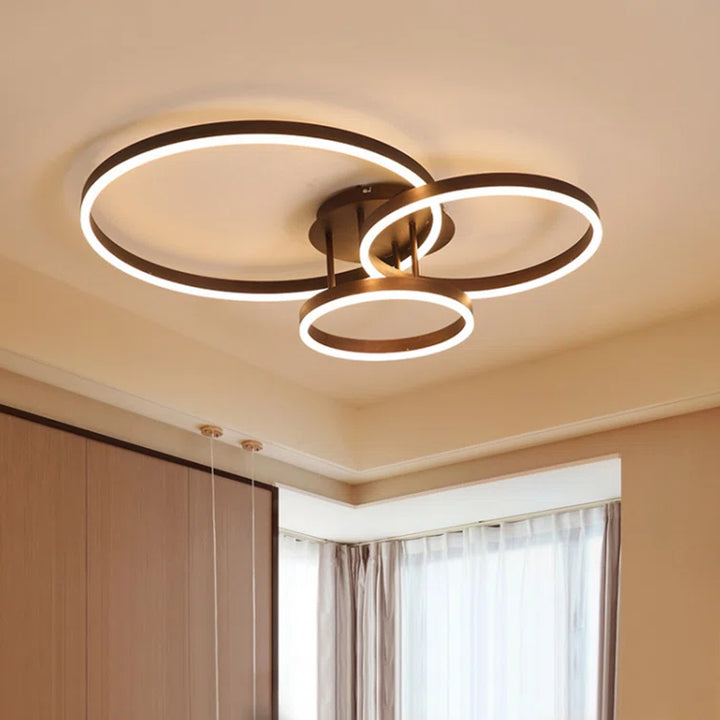 Maxax 3 - Light 31.8in LED Rings Unique Flush Mount #YX-17-FM