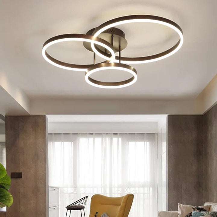 Maxax 3 - Light 31.8in LED Rings Unique Flush Mount #YX-17-FM