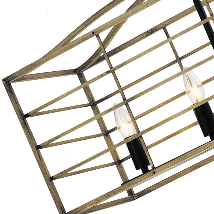 MAXAX 5 - Light Kitchen Island&Candle Style Square / Rectangle&Linear&Modern Linear With Wrought Iron#MX21002