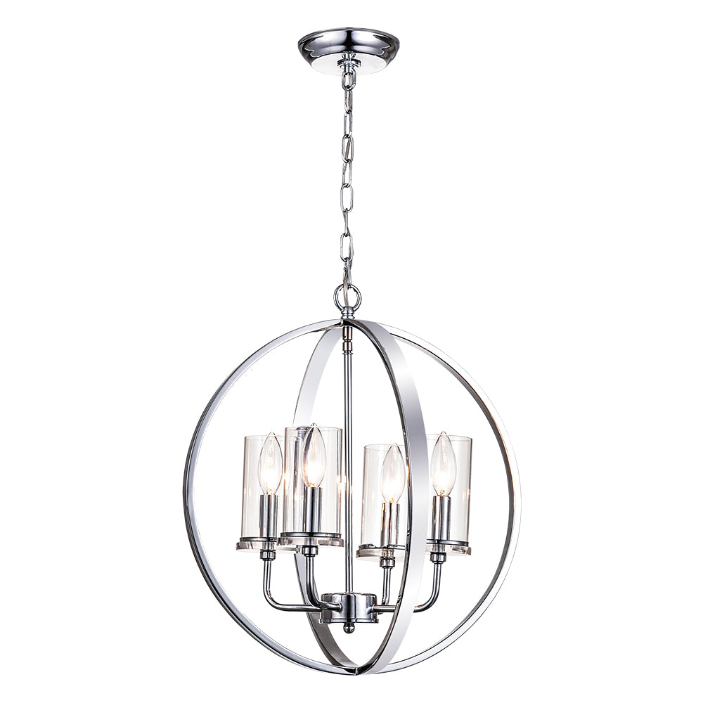 Maxax 4-Light Traditional Globe Candle Chandelier #MX19008