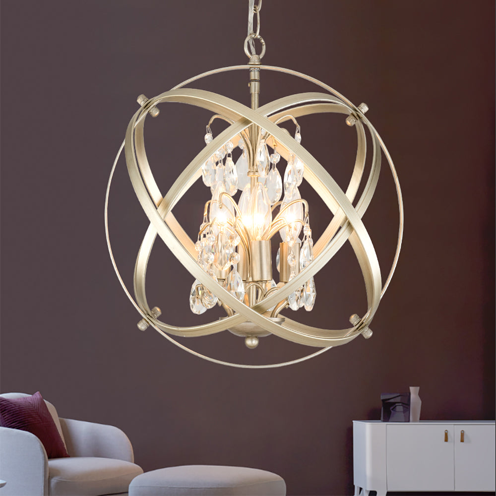 Maxax 4 - Light Dimmable Globe Chandelier #MX19026