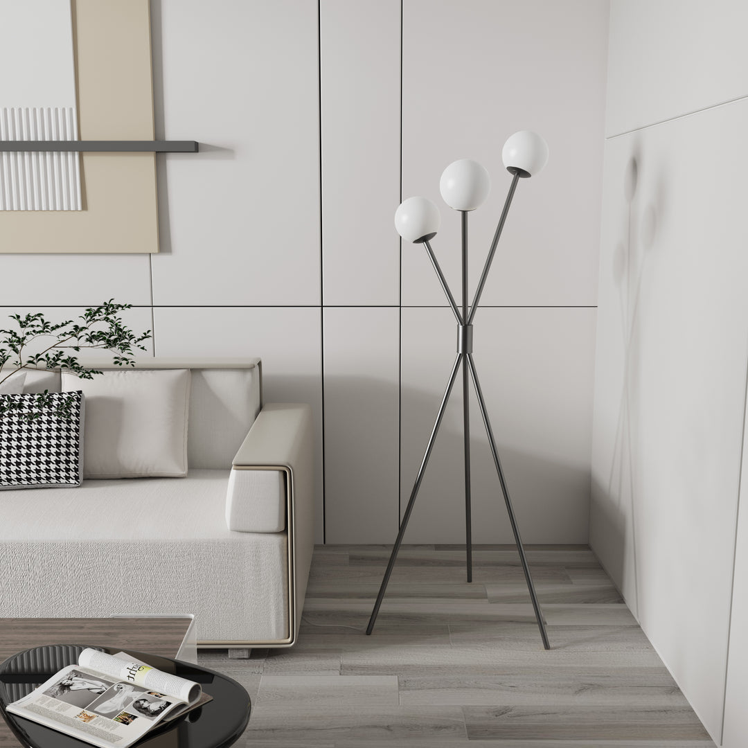 65'' Bronze White Glass Tree Floor Lamp For Living Room/Bedroom #F222