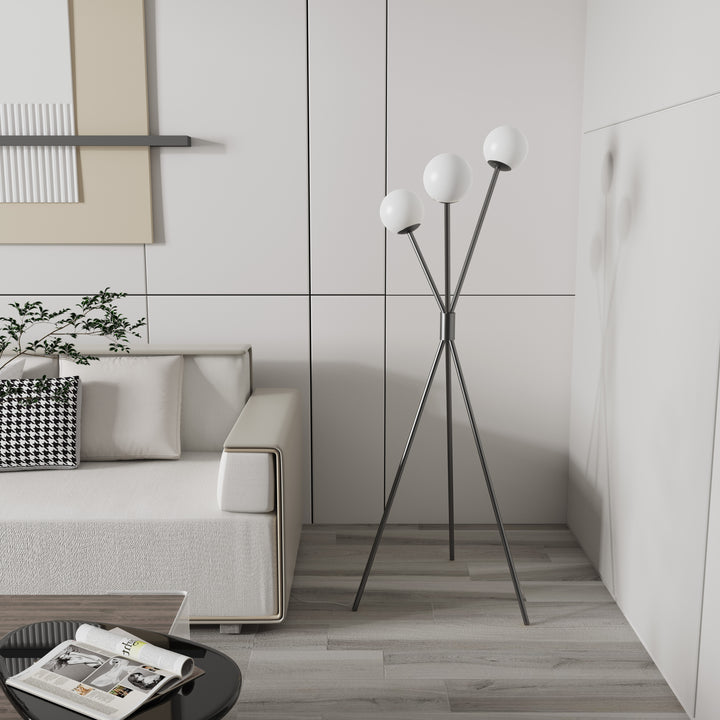 65'' Bronze White Glass Tree Floor Lamp For Living Room/Bedroom #F222