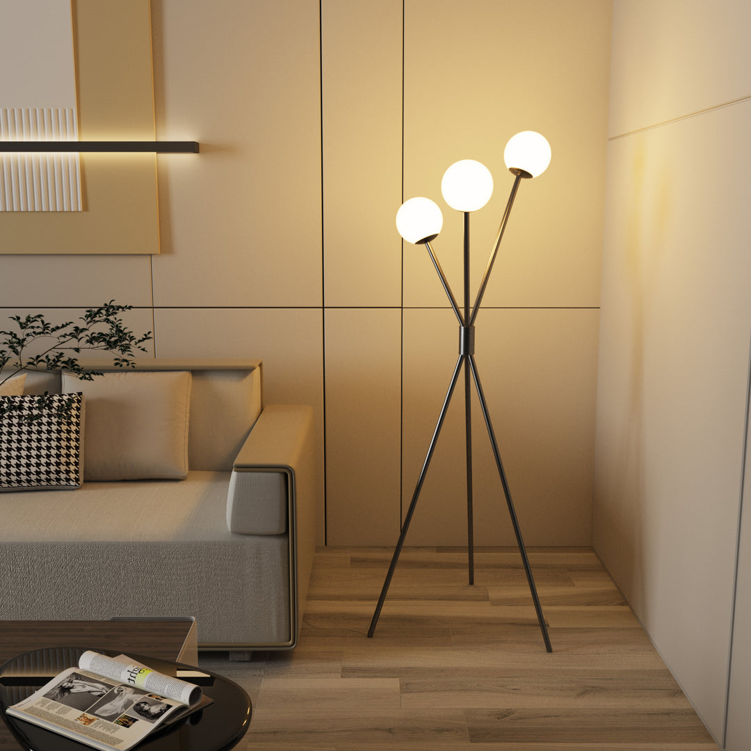 65'' Bronze White Glass Tree Floor Lamp For Living Room/Bedroom #F222