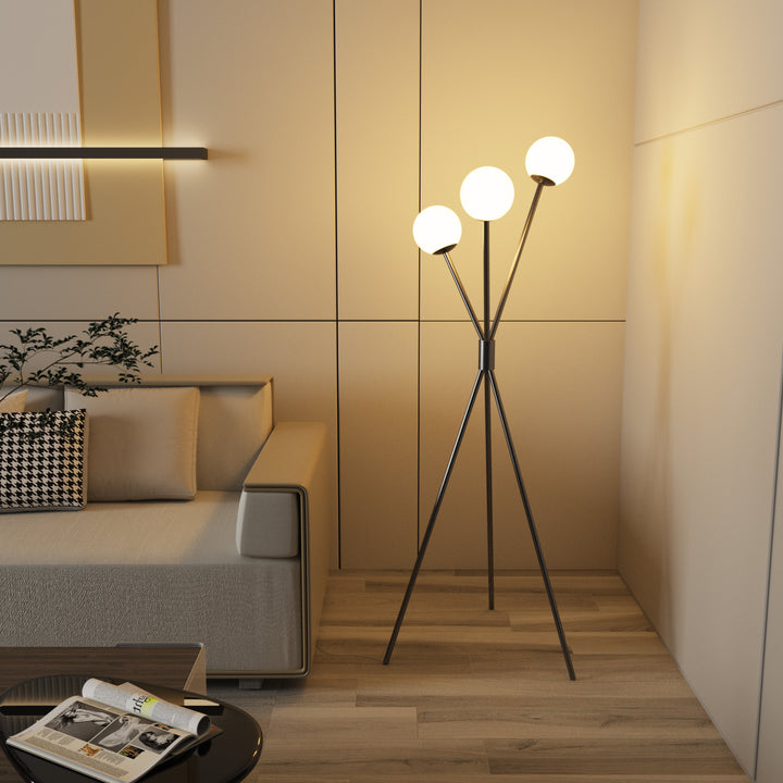 65'' Bronze White Glass Tree Floor Lamp For Living Room/Bedroom #F222