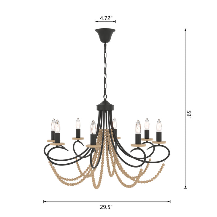 Maxax 8 - Light Dimmable Classic / Traditional Chandelier #L220034P8