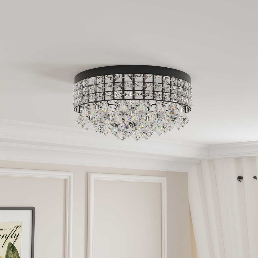 Maxax 4-Light Crystal Flush Mount #MX16008