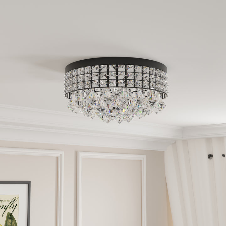 Maxax 4-Light Crystal Flush Mount #MX16008