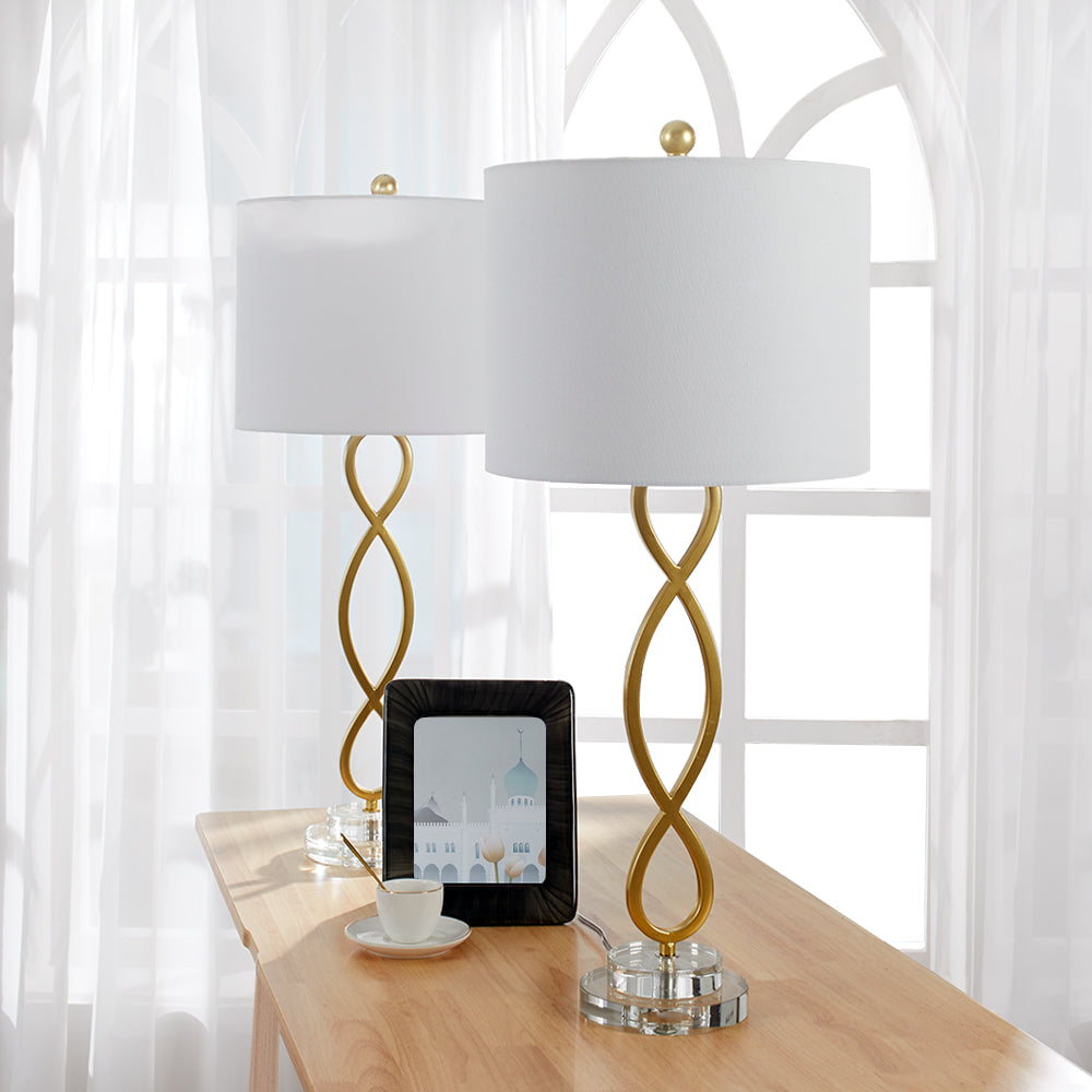30.25in Gold Table Lamp Set (Set of 2) #T10