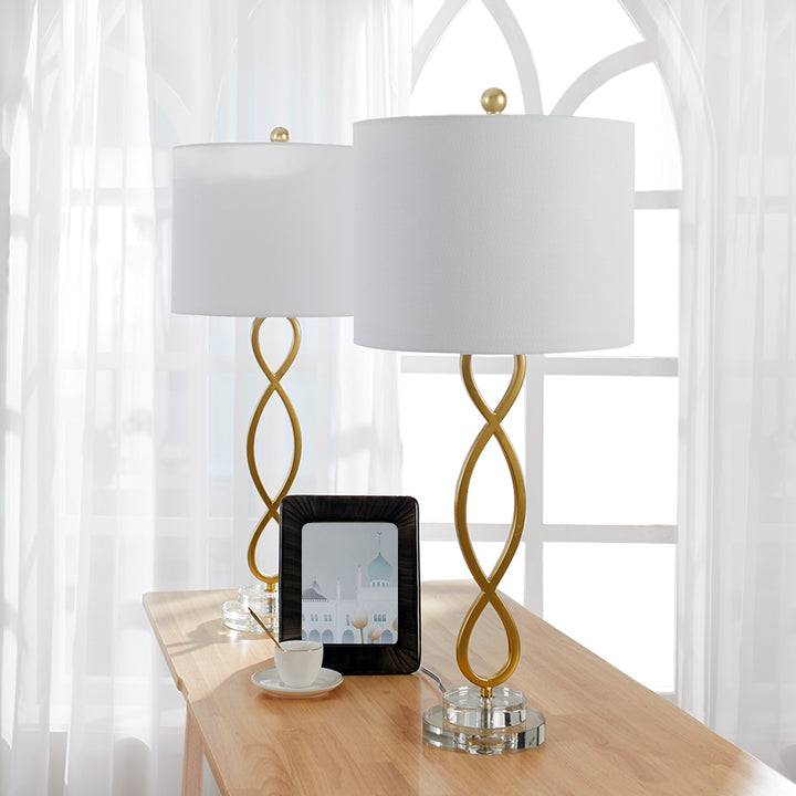 30.25in Gold Table Lamp Set (Set of 2) #T10