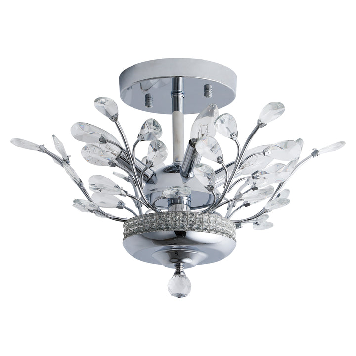 Zaza Designs 4 - Light 16in Crysal Semi Flush Mount #19159