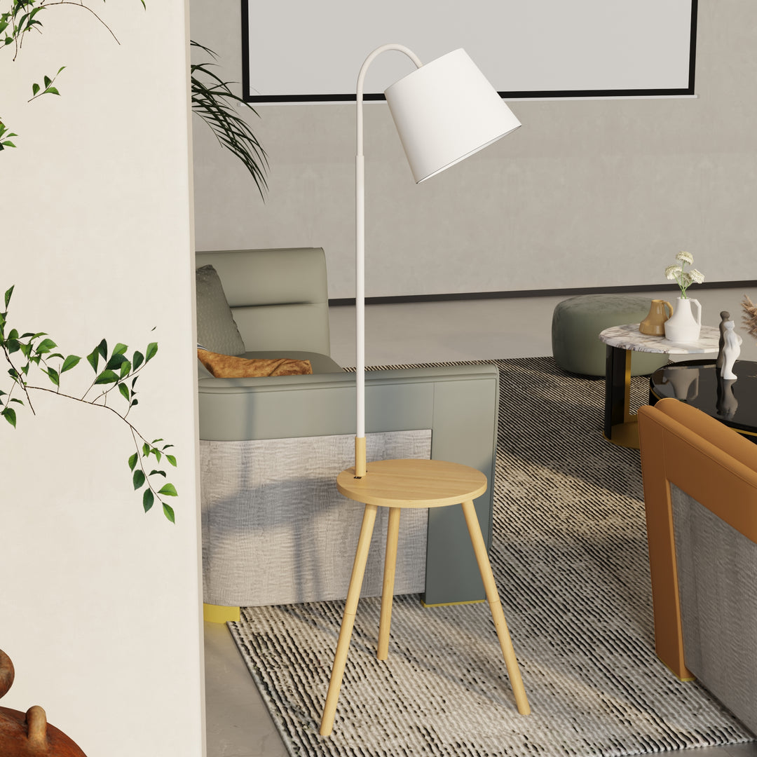 tray table floor lamp with usb port