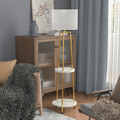 Blending Aesthetics and Functionality: The Modern Design of a Floor Lamp with Table