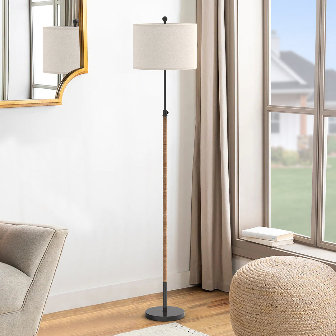 70" Adjustable Modern Rattan Floor Lamp For Living Room/bedroom #F262