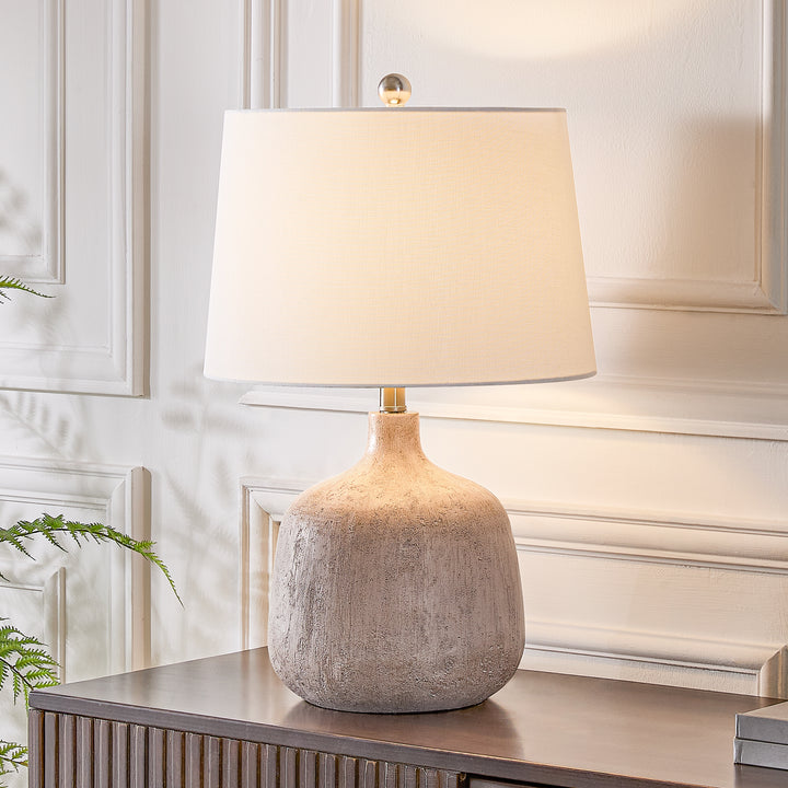 Shimmer 23.5" Farmhouse Resin Table Lamp With Usb And Type C Ports 3 Way Dimmable Rotary Switch Bedside Lamp For Bedroom And Living Room #T275
