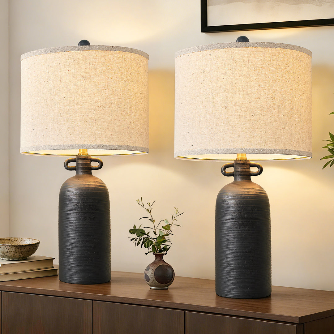 Illume 24'' White Ceramic Table Lamp (Set Of 2) #T192