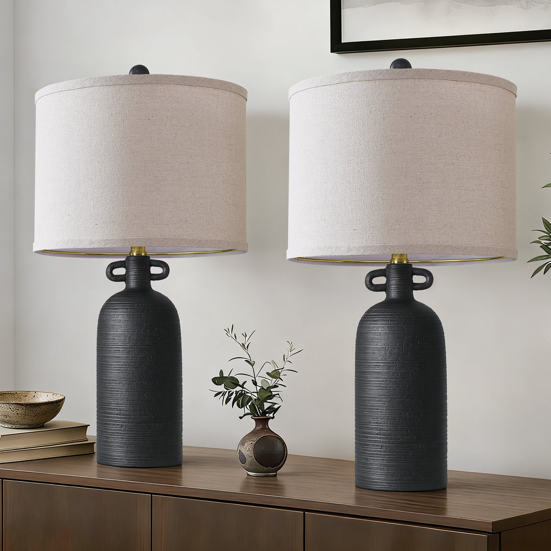 Illume 24'' White Ceramic Table Lamp (Set Of 2) #T192