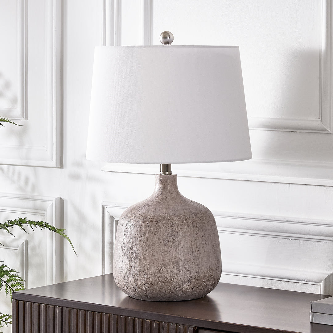 Shimmer 23.5" Farmhouse Resin Table Lamp With Usb And Type C Ports 3 Way Dimmable Rotary Switch Bedside Lamp For Bedroom And Living Room #T275