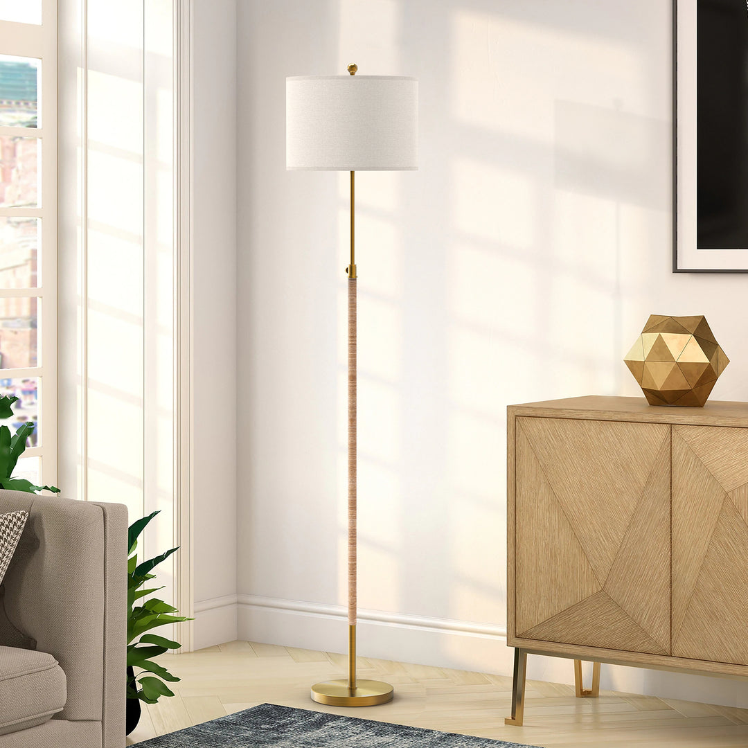 70" Adjustable Modern Rattan Floor Lamp For Living Room/bedroom #F262