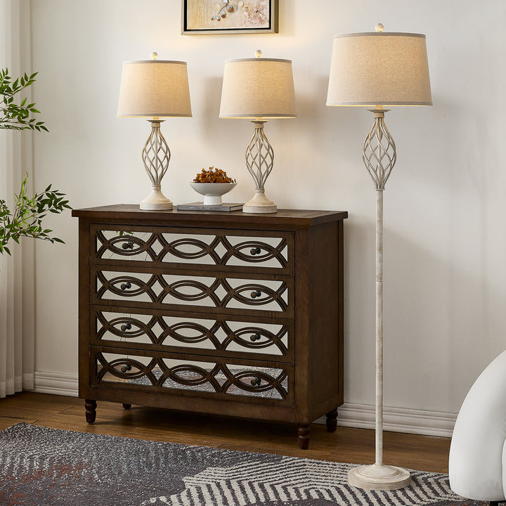 Maxax Traditional Floor & Table Lamp Set of 3 #TF22