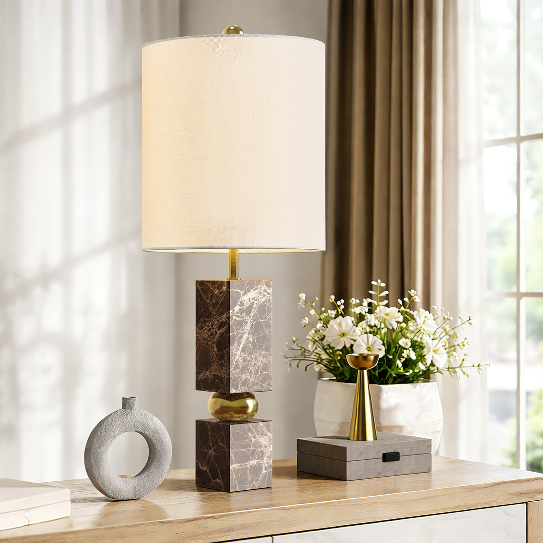 Lustre 25 "Hardware + Marble Desk Lamp #T273