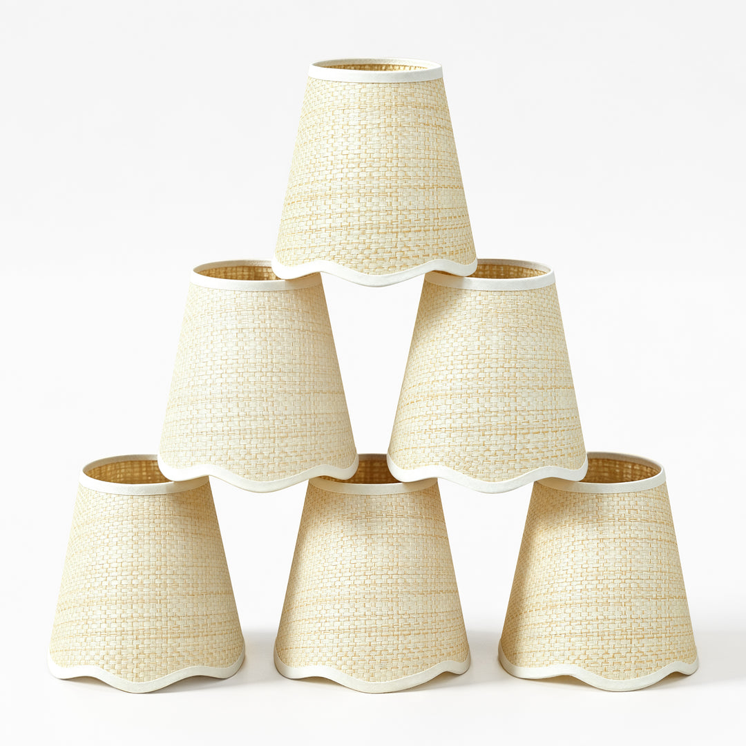 6" H Paper Rope Empire Lamp Shade (Set of 6) 