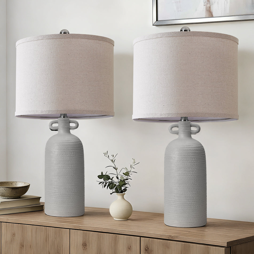 Illume 24'' White Ceramic Table Lamp (Set Of 2) #T192