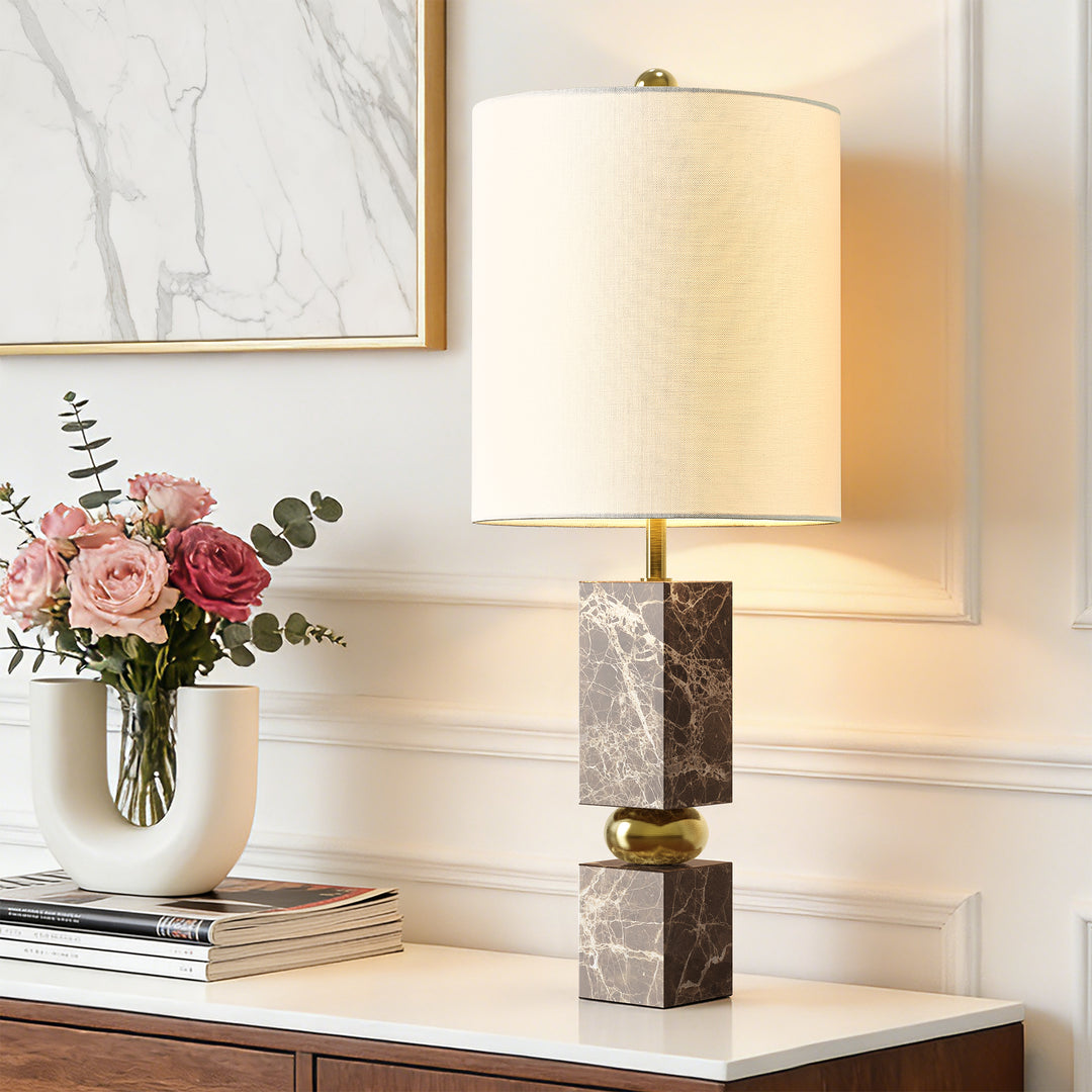 Lustre 25 "Hardware + Marble Desk Lamp #T273