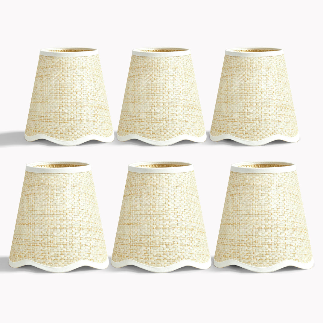6" H Paper Rope Empire Lamp Shade (Set of 6) 