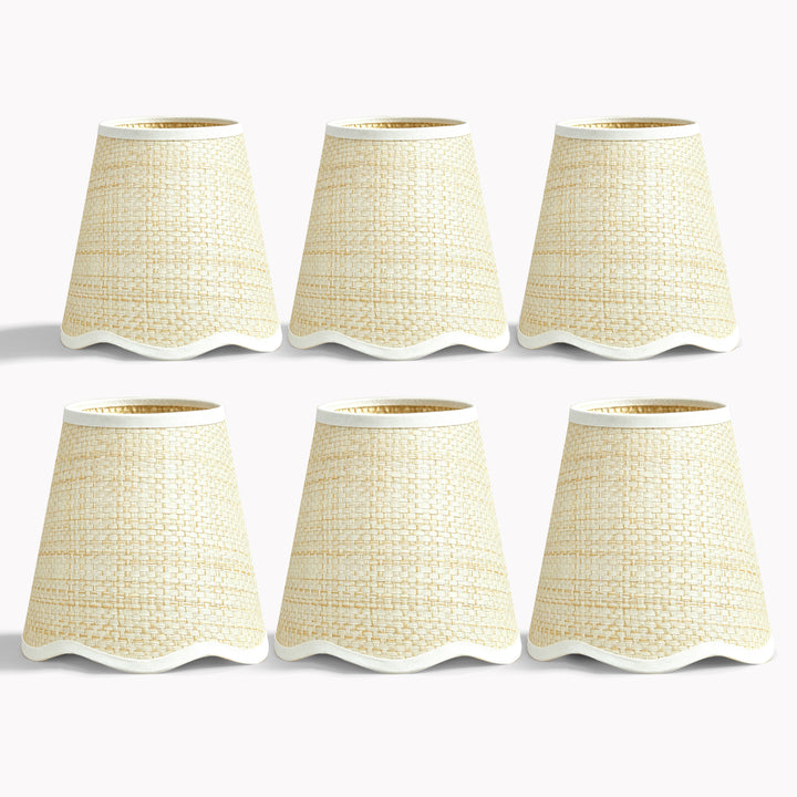 6" H Paper Rope Empire Lamp Shade (Set of 6) 