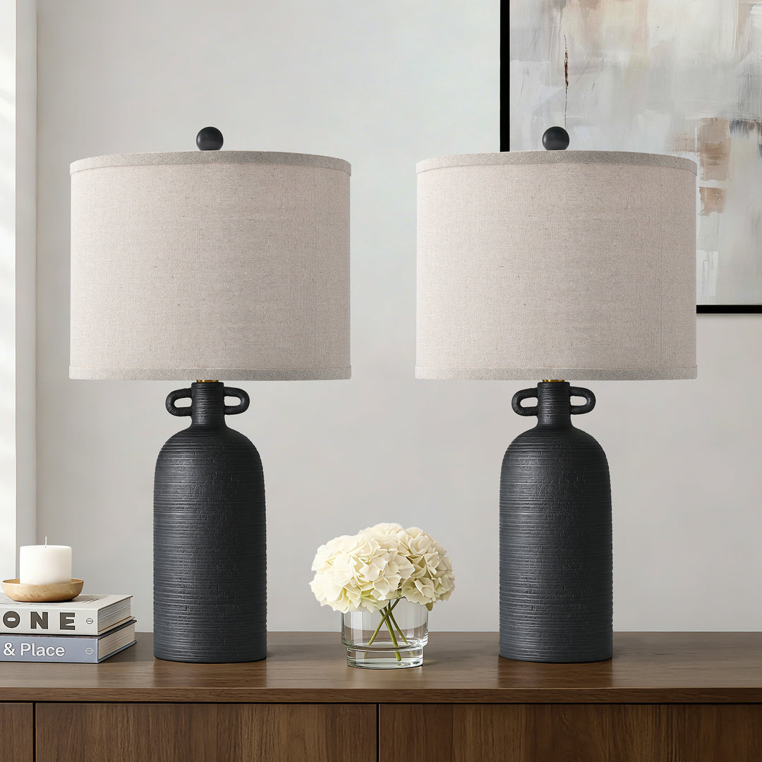 Illume 24'' White Ceramic Table Lamp (Set Of 2) #T192