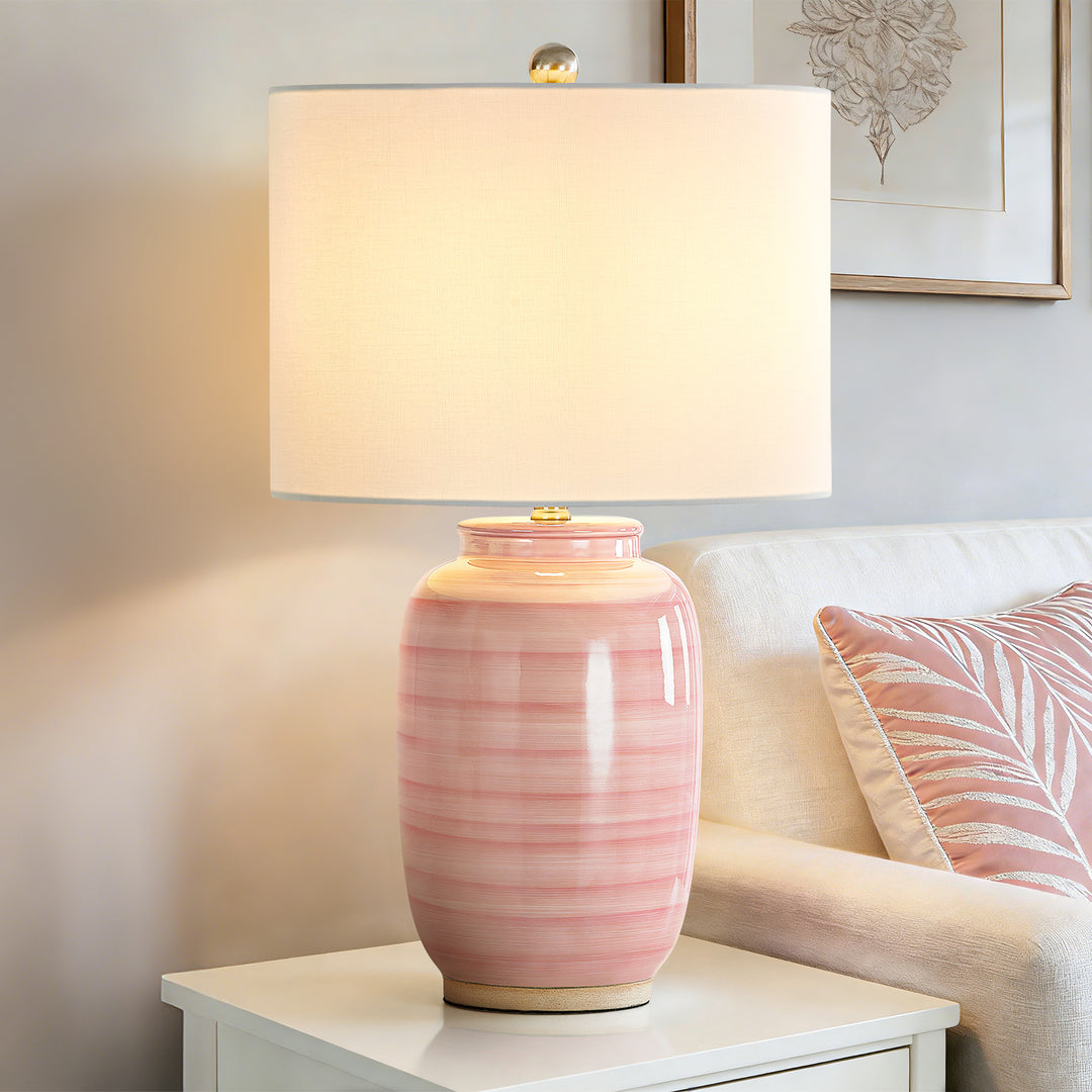 25 '' Blue Ceramic Table Lamp #T176