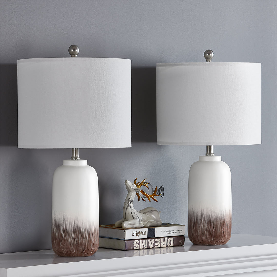 23.5" Chanise Ceramic Table Lamp For Living Room/Bedroom (Set of 2) #T198