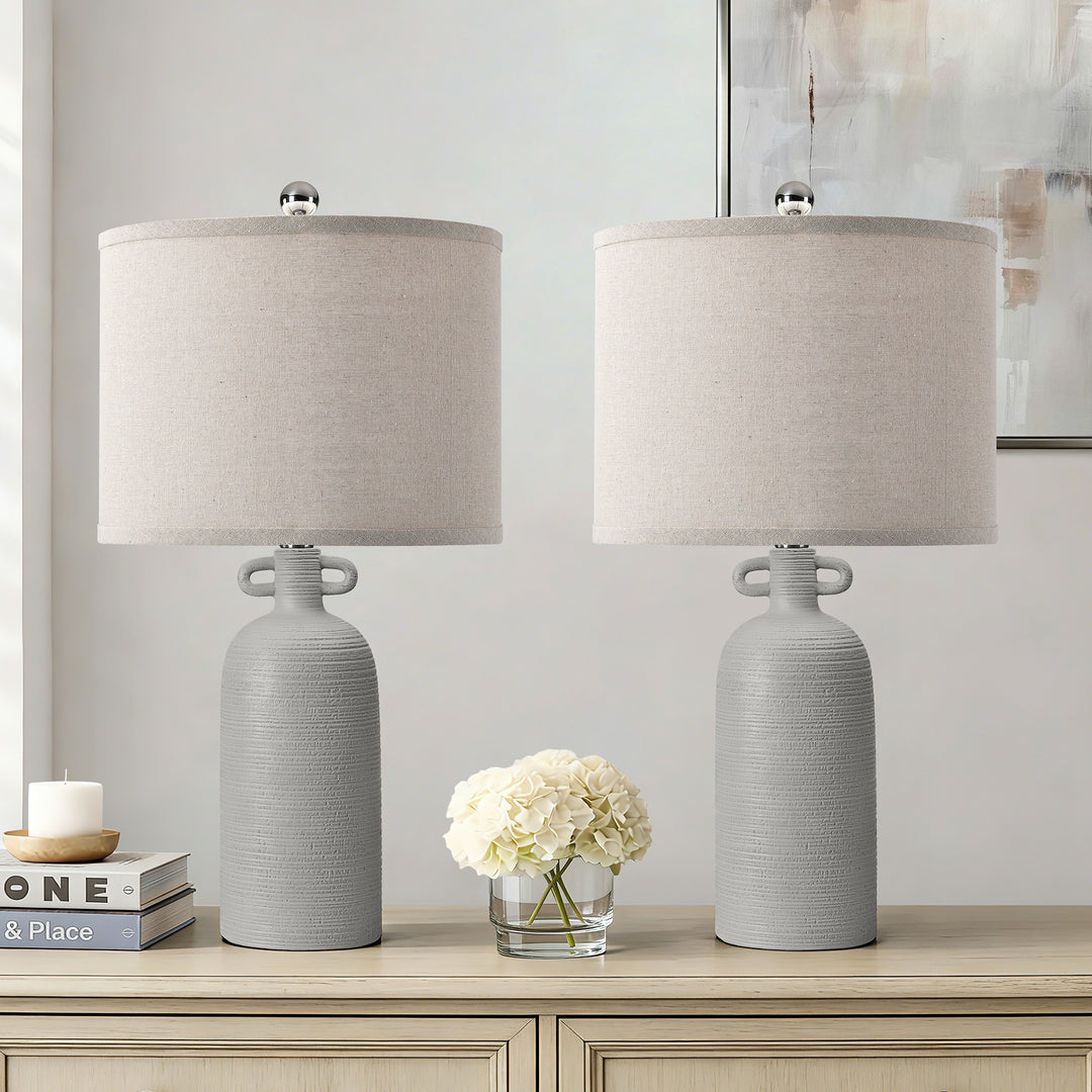 Illume 24'' White Ceramic Table Lamp (Set Of 2) #T192