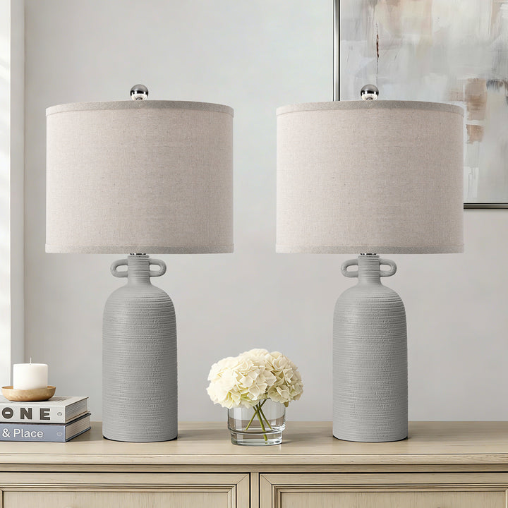 Illume 24'' White Ceramic Table Lamp (Set Of 2) #T192