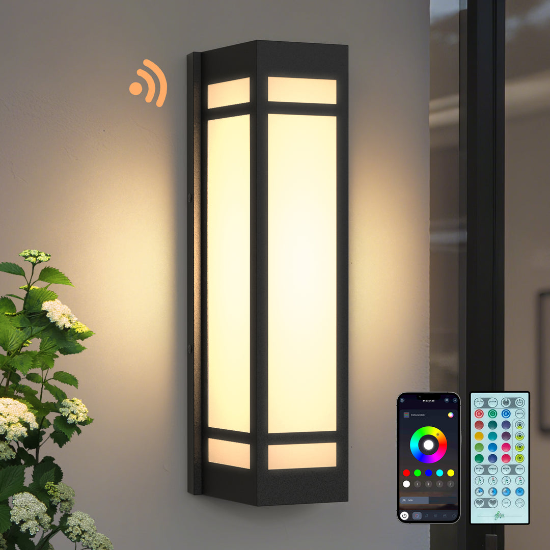 Solstice 15" Outdoor Rgb Wall Light With Remote&App #7078