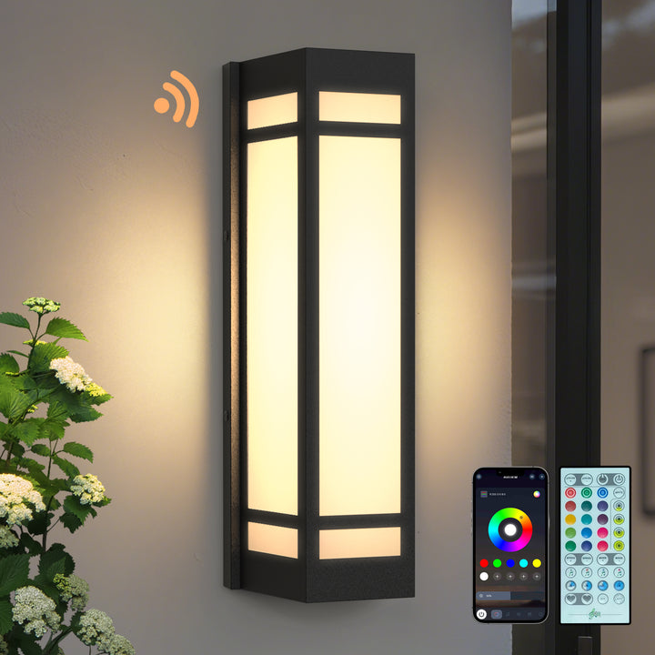 Solstice 15" Outdoor Rgb Wall Light With Remote&App #7078