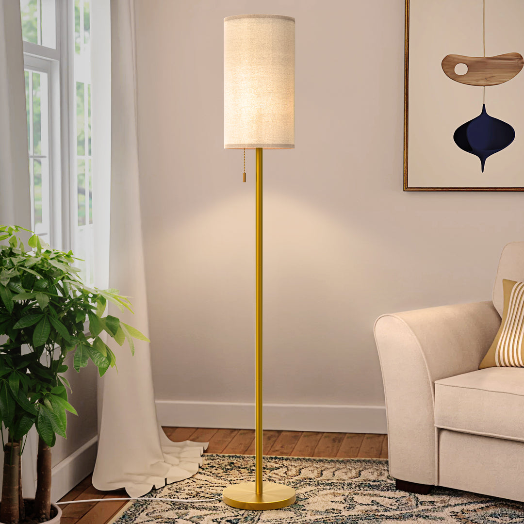 65'' Traditional Brass Floor Lamp