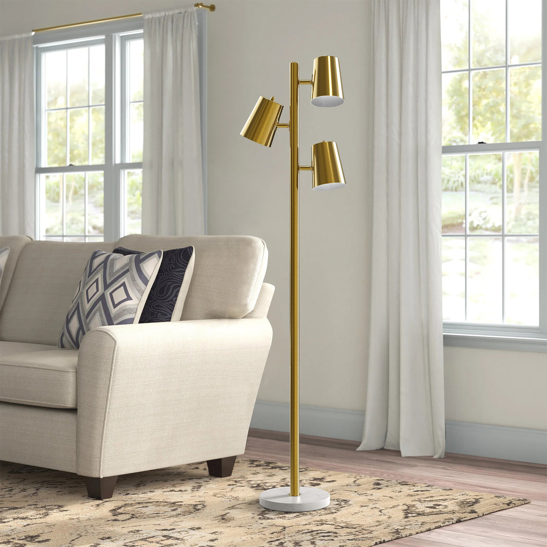 3-Head Adjustable Gold Nordic Minimalist Floor Lamp #F265