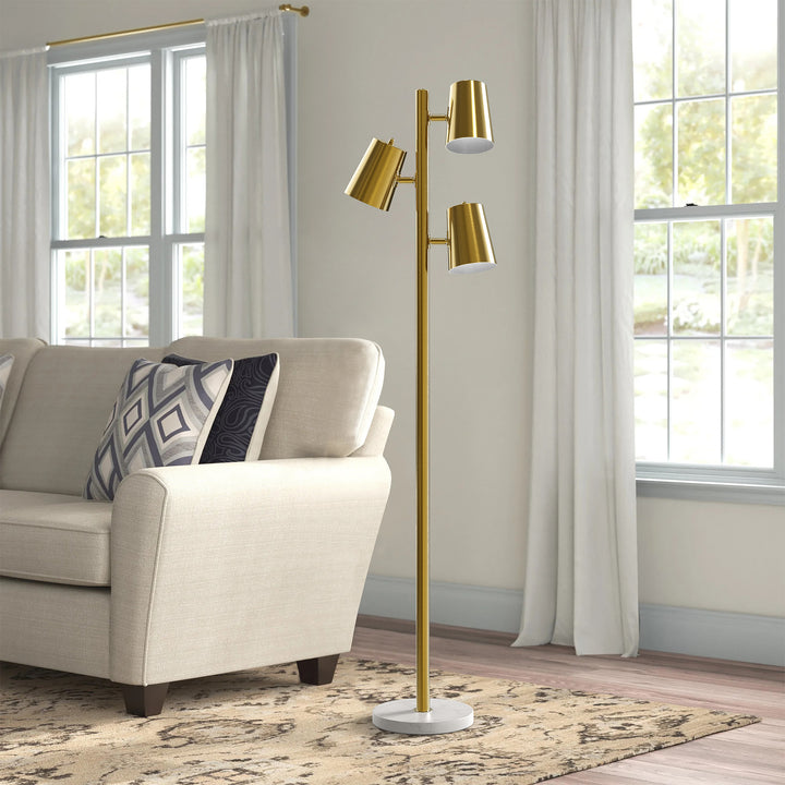 3-Head Adjustable Gold Nordic Minimalist Floor Lamp #F265-WD