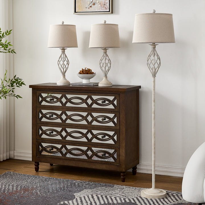 Maxax Traditional Floor & Table Lamp Set of 3 #TF22