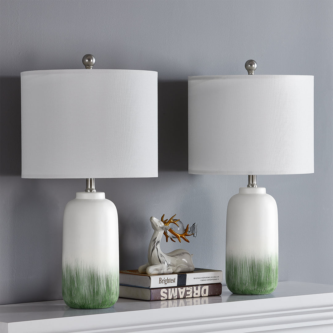 23.5" Chanise Ceramic Table Lamp For Living Room/Bedroom (Set of 2) #T198