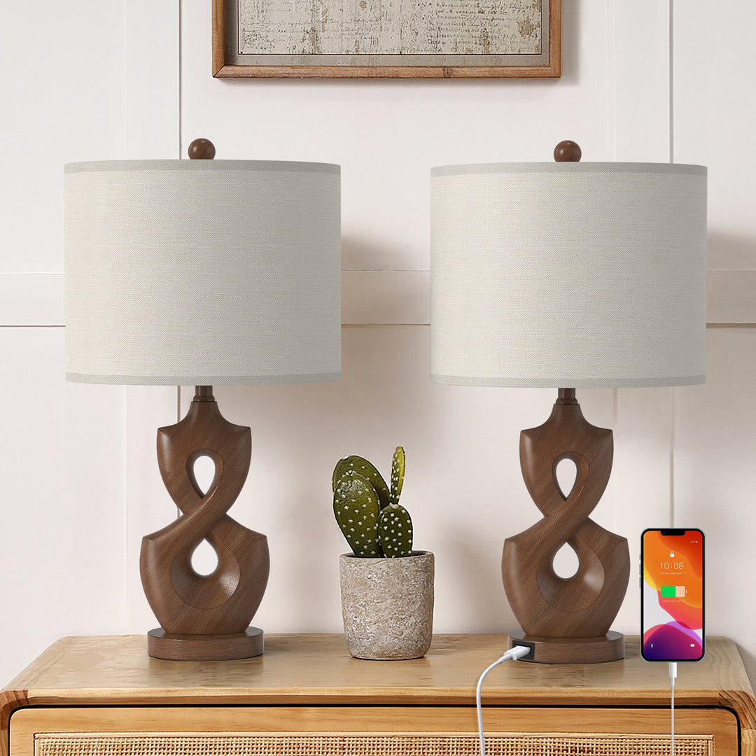 USB Table Lamp (Set of 2) #T189-WG