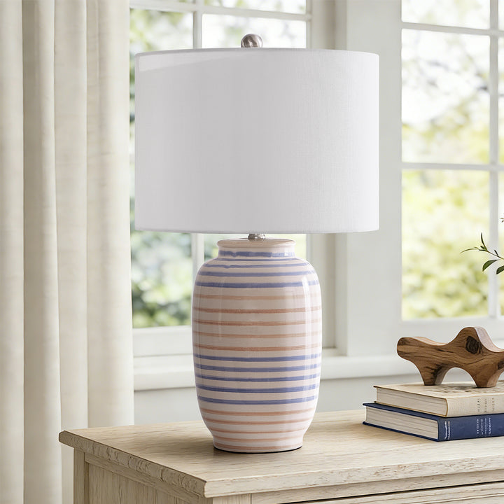 25 '' Blue Ceramic Table Lamp #T176