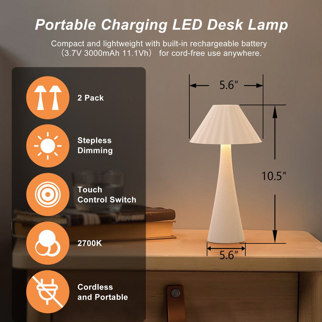 Finesse Minimalist Touch Control Cordless Table Lamp #T256