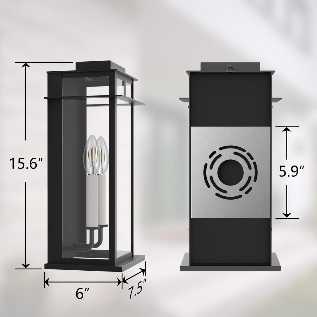 Solstice Outdoor Wall Lantern With Dusk To Dawn #7072